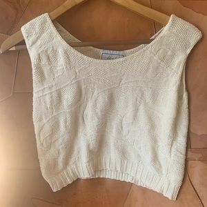 VTG USA made Cream Crop top by Mondala